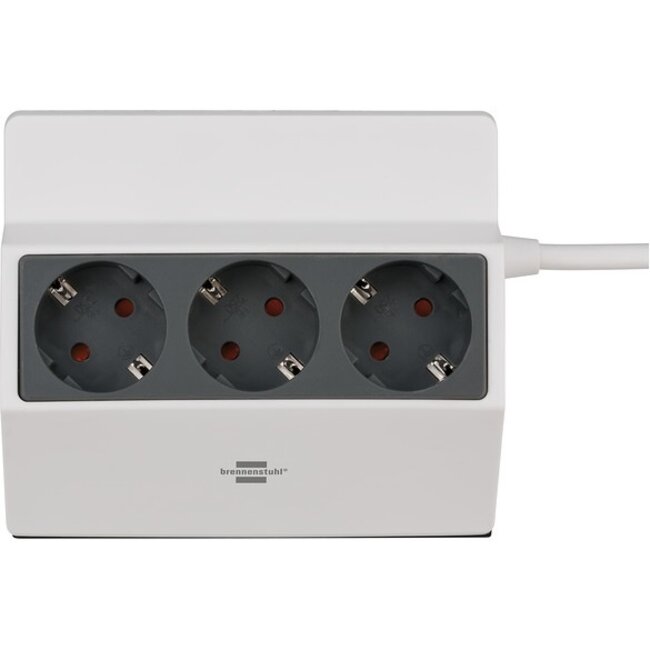 Brennenstuhl klembare stekkerdoos met 3 contacten / wit/zwart - 3 meter