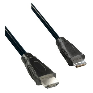 MaxTrack Mini HDMI - HDMI kabel - versie 1.4 (4K 30Hz) / zwart - 1 meter