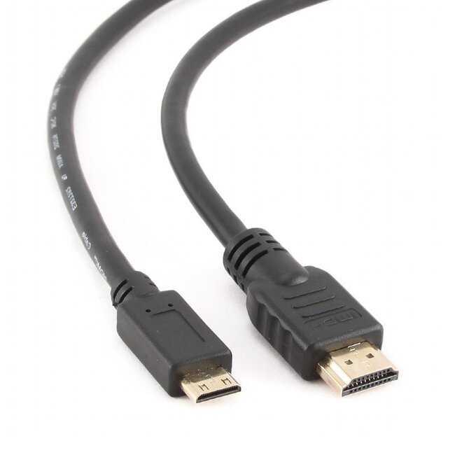 Mini HDMI - HDMI kabel - versie 2.0 (4K 60Hz) - verguld / zwart - 1,8 meter