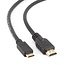 Mini HDMI - HDMI kabel - versie 2.0 (4K 60Hz) - verguld / zwart - 1,8 meter
