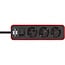 Brennenstuhl Ecolor stekkerdoos met 3 contacten en schakelaar / zwart/rood - 1,5 meter