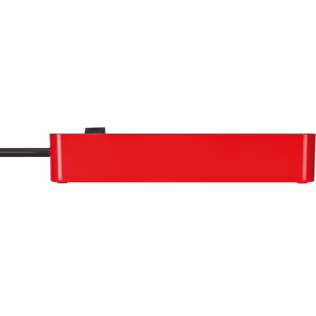 Brennenstuhl Ecolor stekkerdoos met 4 contacten en schakelaar / zwart/rood - 1,5 meter