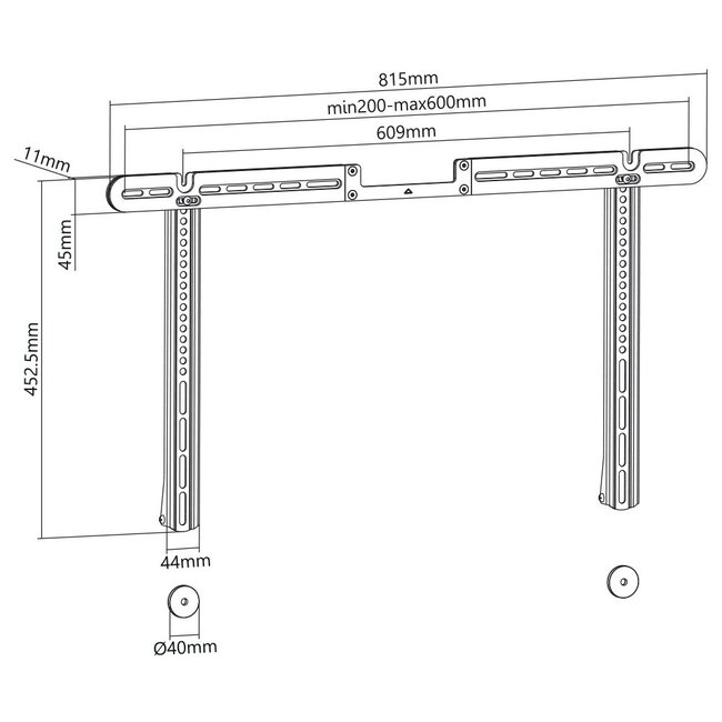 My Wall frame voor Sonos ARC en ARC Ultra / zwart
