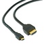 Micro HDMI - HDMI kabel - versie 2.0 (4K 60Hz) - verguld / zwart - 3 meter