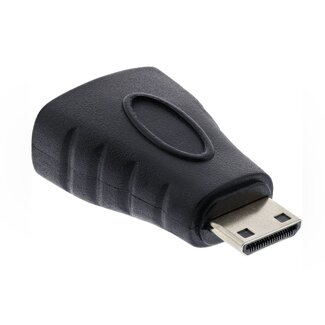 InLine Mini HDMI - HDMI adapter - versie 2.0 (4K 60Hz) / zwart