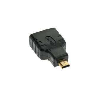 InLine Micro HDMI - HDMI adapter - versie 2.0 (4K 60Hz) / zwart