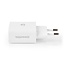 Nedis thuislader met 1 USB-C PD poort en losse 8-pins Lightning - USB-C kabel - 20W / wit - 1 meter