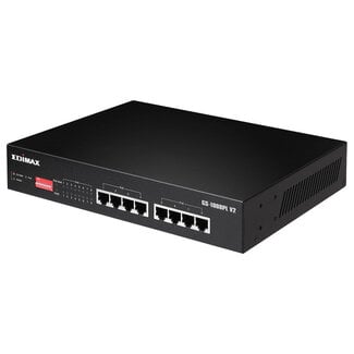 Edimax Edimax GS-1008PL V2 Gigabit Ethernet Switch met 8 poorten - 8x Power over Ethernet (PoE+) - max. 70W / zwart