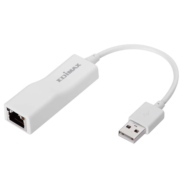 Edimax EU-4208 USB-A naar RJ45 Fast Ethernet LAN adapter - USB2.0 - CAT5 / wit - 0,10 meter