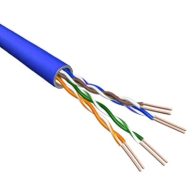 U/UTP CAT6 Gigabit netwerkkabel met flexibele aders - AWG24 - LSZH / blauw - 500 meter