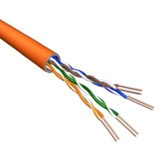 EECONN U/UTP CAT6 Gigabit netwerkkabel met flexibele aders - AWG24 - LSZH / oranje - 500 meter