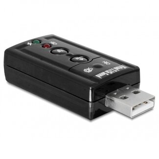 DeLOCK DeLOCK USB-A - 3,5mm Jack / Mini Toslink headset audio adapter / zwart