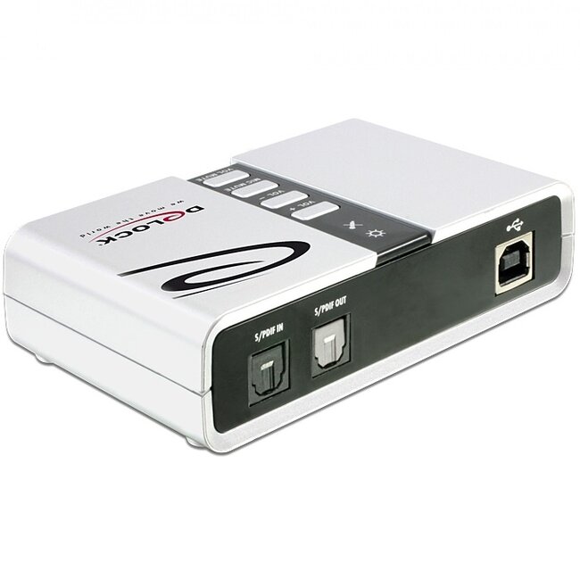 DeLOCK USB2.0 externe geluidskaart voor 2.1 stereo / 5.1 en 7.1 surround / grijs