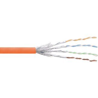 InLine S/FTP CAT6 Gigabit netwerkkabel met flexibele aders - AWG27 / oranje - 100 meter