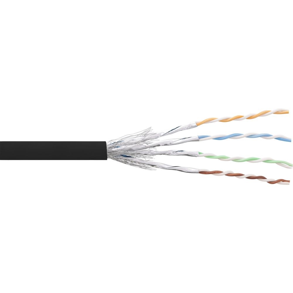 InLine 76499S. Snoerlengte: 100 m, Kabel standaard: Cat6, Kabelafscherming: S/FTP (S-STP)