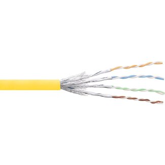 InLine S/FTP CAT6 Gigabit netwerkkabel met flexibele aders - AWG27 / geel - 100 meter