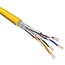 S/FTP CAT6 Gigabit netwerkkabel met flexibele aders - AWG26 - LSZH / geel - 500 meter