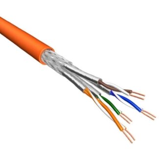 EECONN S/FTP CAT6 Gigabit netwerkkabel met flexibele aders - AWG26 - LSZH / oranje - 500 meter