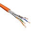 S/FTP CAT6 Gigabit netwerkkabel met flexibele aders - AWG26 - LSZH / oranje - 500 meter