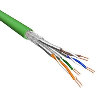 EECONN S/FTP CAT6 Gigabit netwerkkabel met flexibele aders - AWG26 - LSZH / groen - 500 meter