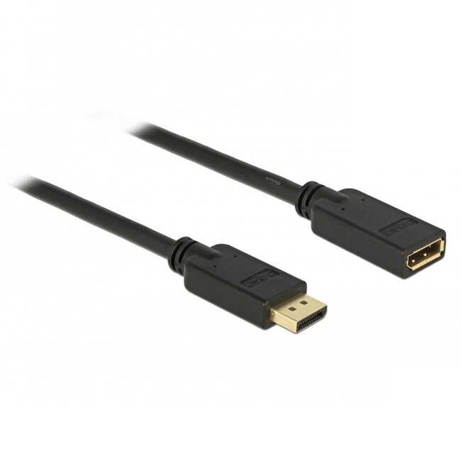Premium DisplayPort verlengkabel - versie 1.2 (4K 60Hz) / zwart - 1,5 meter