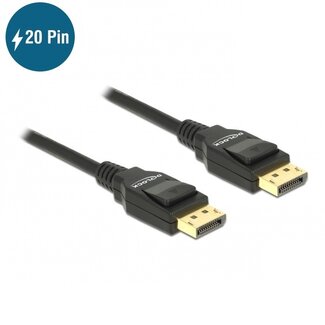 DeLOCK Premium DisplayPort kabel met DP_PWR - versie 1.2 (4K 60Hz) / zwart - 3 meter