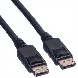 Roline Industriële DisplayPort kabel - versie 1.2 (4K 60Hz) - TPE mantel / zwart - 1,5 meter