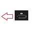 DisplayPort adapter met DP_PWR - 90° haaks naar links - versie 1.4 (5K/8K 60Hz) / zwart
