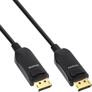 MaxTrack DisplayPort Active Optical Cable (AOC) - versie 1.4 (5K/8K 60Hz) / zwart - 50 meter