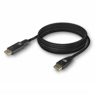 ACT DisplayPort Active Optical Cable (AOC) met afneembare connector - versie 1.4 (5K/8K 60Hz) / zwart - 20 meter
