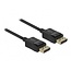 Dunne premium coaxiale DisplayPort kabel kabel - versie 1.4 (5K/8K 60Hz) / zwart - 3 meter