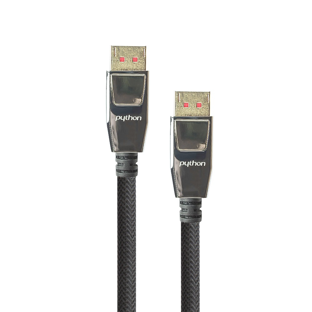 PYTHON actieve DisplayPort kabel - versie 1.4 (5K/8K 60Hz) / zwart - 10 meter