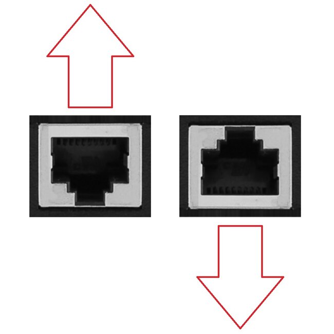 S/FTP CAT6a 10 Gigabit netwerkkabel haaks naar boven / recht / zwart - LSZH - 1 meter