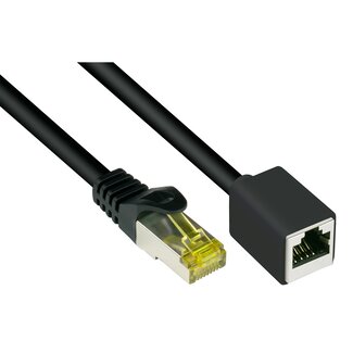 Good Connections S/FTP CAT7 10 Gigabit netwerk verlengkabel / zwart - LSZH - 0,50 meter