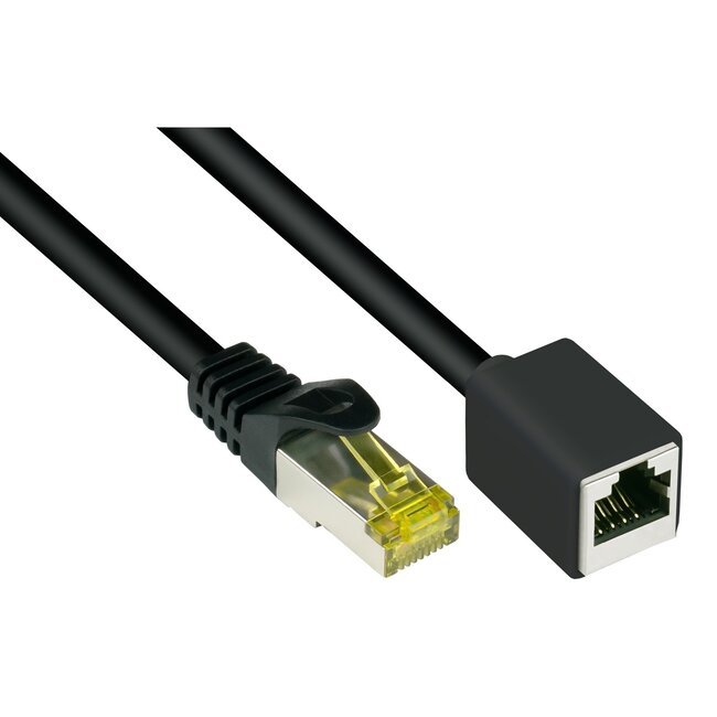 S/FTP CAT7 10 Gigabit netwerk verlengkabel / zwart - LSZH - 2 meter