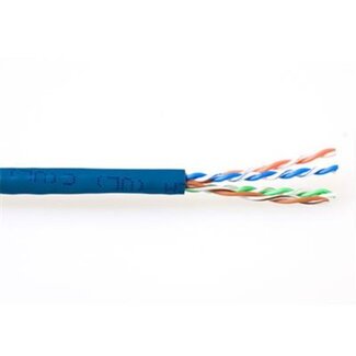 ACT U/UTP CAT6a 10 Gigabit netwerkkabel met flexibele aders - AWG24 - PVC / blauw - 305 meter