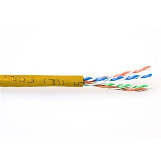 ACT U/UTP CAT6a 10 Gigabit netwerkkabel met flexibele aders - AWG24 - PVC / geel - 305 meter