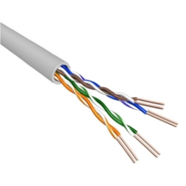 U/UTP CAT6a 10 Gigabit netwerkkabel met flexibele aders - AWG24 - LSZH / grijs - 500 meter