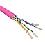 U/UTP CAT6a 10 Gigabit netwerkkabel met flexibele aders - AWG24 - LSZH / roze - 500 meter