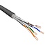 S/FTP CAT6a 10 Gigabit netwerkkabel met flexibele aders - AWG26 - LSZH / zwart - 500 meter