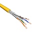 S/FTP CAT6a 10 Gigabit netwerkkabel met flexibele aders - AWG26 - LSZH / geel - 500 meter