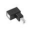 USB-B naar USB-B adapter - haaks naar beneden - USB2.0 / zwart