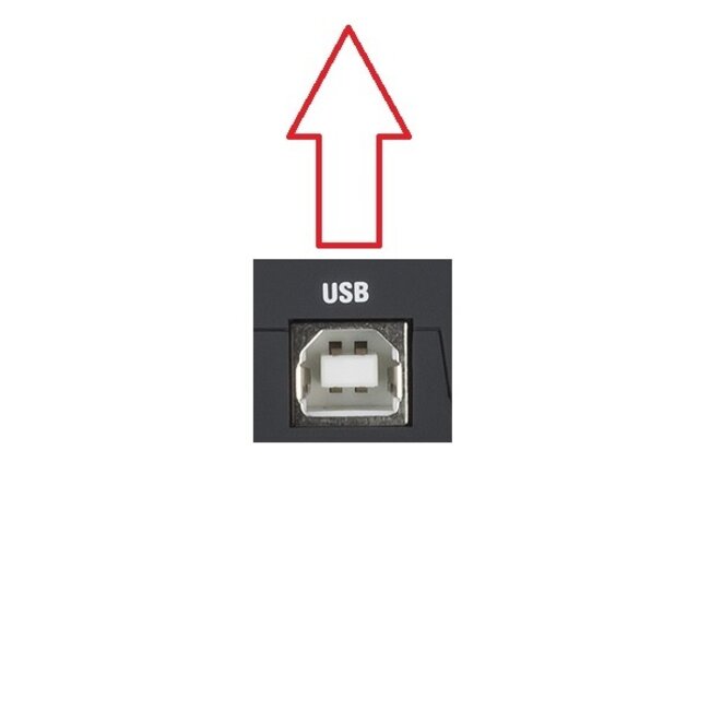 USB-B naar USB-B adapter - haaks naar boven - USB2.0 / zwart