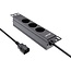 InLine 10'' stekkerdoos - IEC C14 - 3x CEE 7/3 - zonder schakelaar / zwart - 2 meter