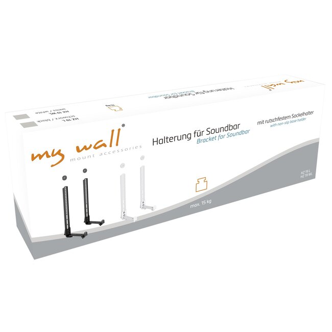 My Wall Soundbar beugel - zonder schoeven (4-18 cm diep) / wit