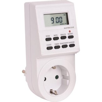 Q-Link Tijdschakelklok - digitaal (20 programma's per week) - voor binnen / wit