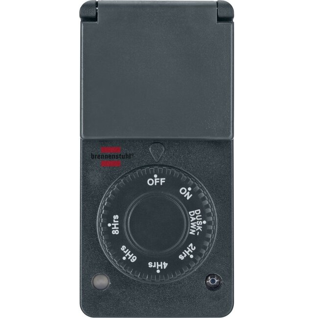 Brennenstuhl DDT tijdschakelklok - mechanisch met schemerfunctie (6 programma's) - voor buiten (IP44) / grijs
