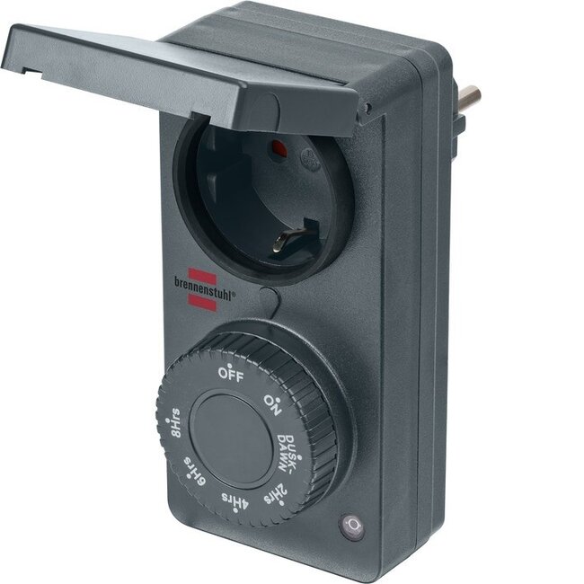 Brennenstuhl DDT tijdschakelklok - mechanisch met schemerfunctie (6 programma's) - voor buiten (IP44) / grijs