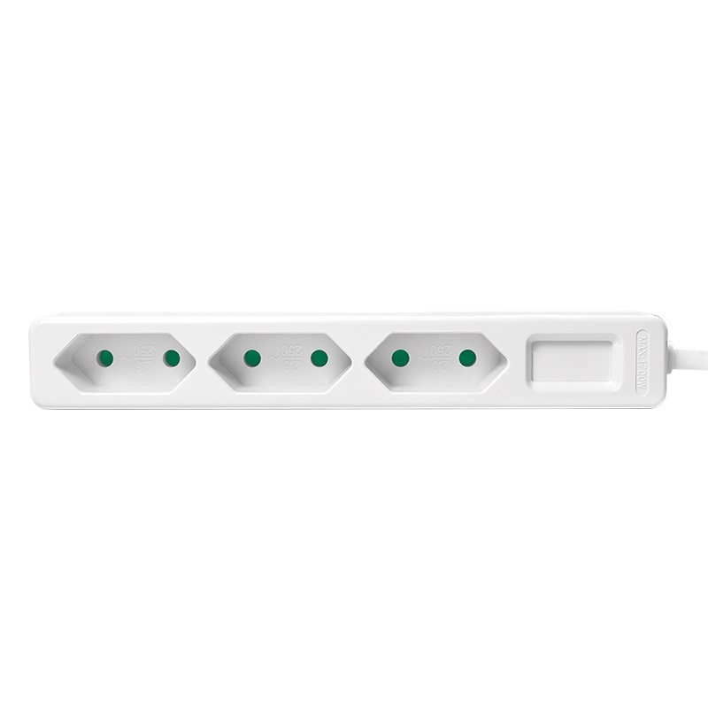 LogiLink LPS229 Stekkerdoos 3-voudig Wit Contourstekker 1 stuk(s)
