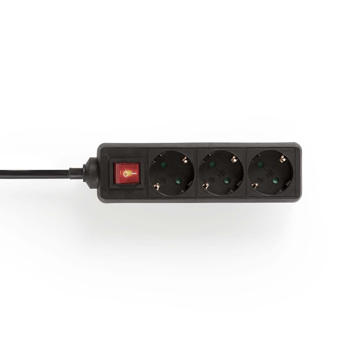 InLine 16433S 3AC outlet(s) 3m Zwart power uitbreiding